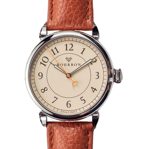 Rue Canal Watch - Cream Dial Face Closeup